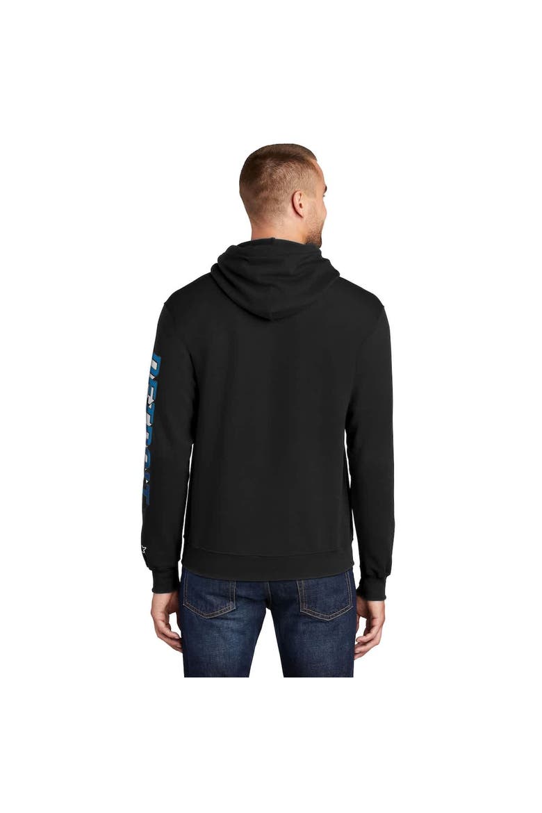Men's Starter Black Detroit Lions Wordmark Logo Pullover Hoodie, Alternate, color, Black