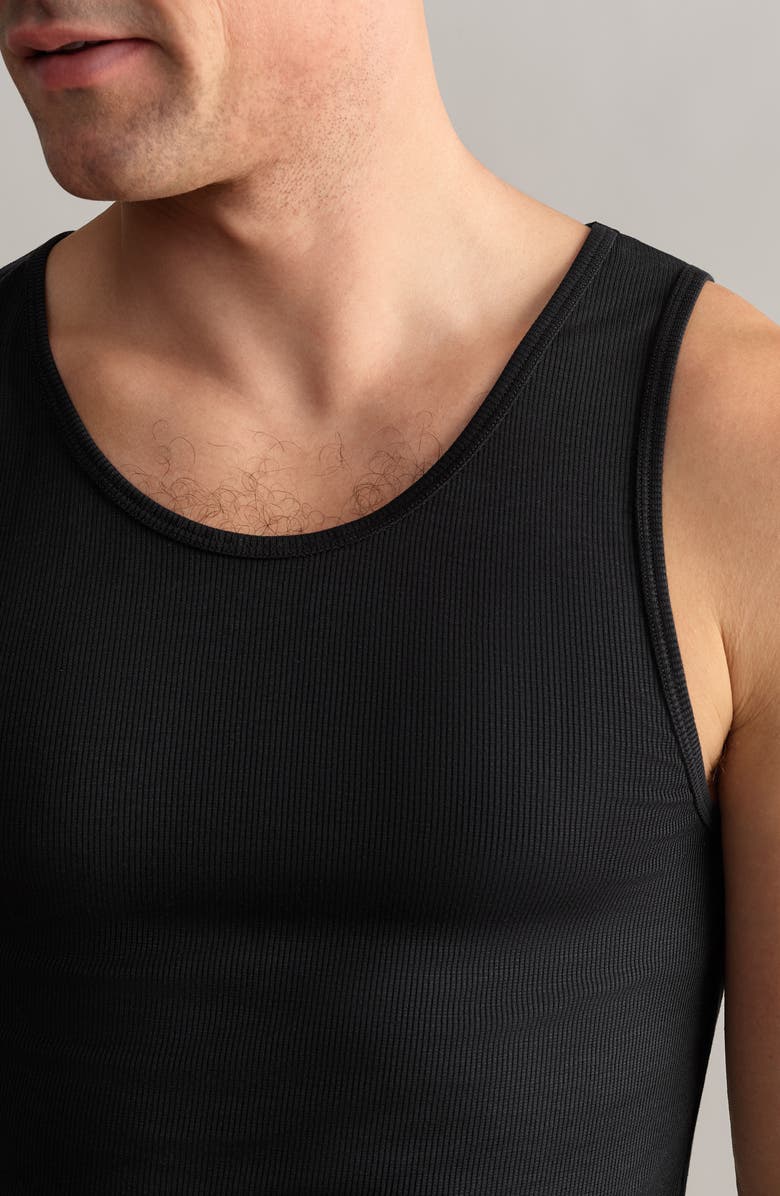 Rhone C.O.R. Ribbed Tank, Alternate, color, Pure Black