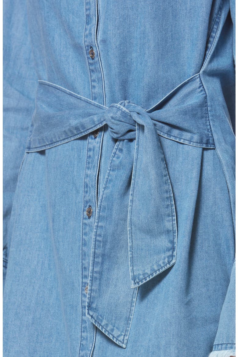 Clemence Chambray Shirtdress, Alternate, color, SANGER