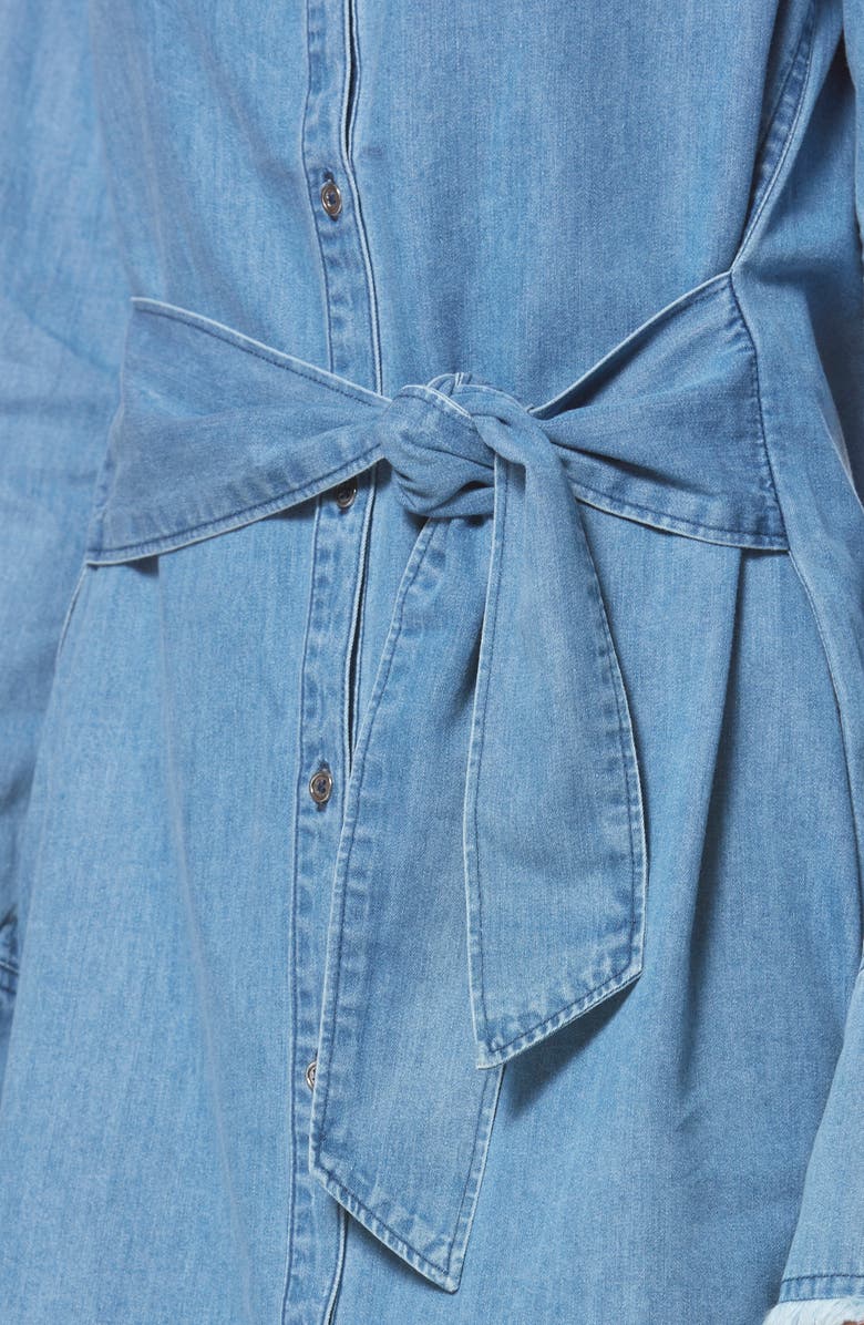 PAIGE Clemence Chambray Shirtdress, Alternate, color,