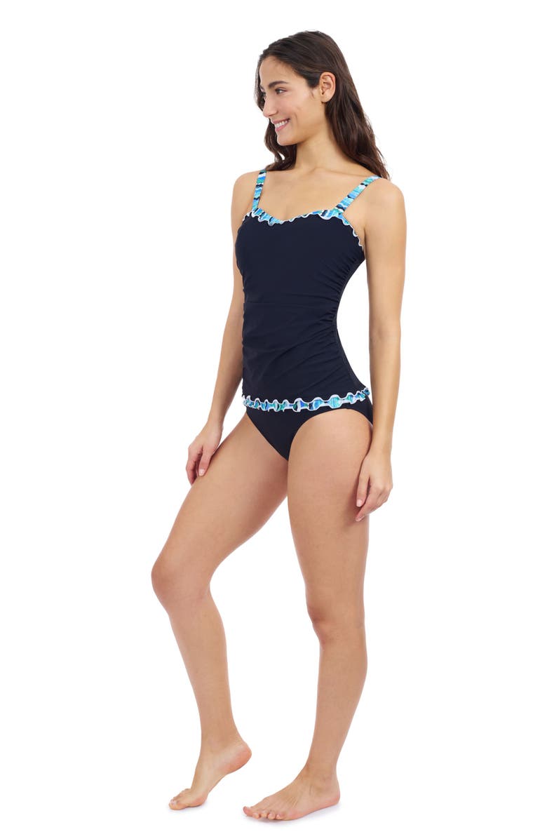 Profile by Gottex Bachata Tricolore D Cup Tankini, Alternate, color, Black