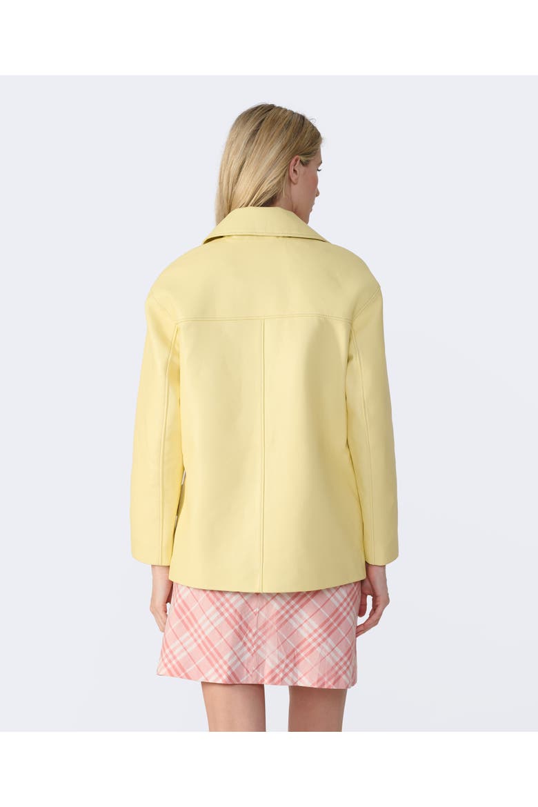 Colette Leather Jacket, Alternate, color, Butter Yellow