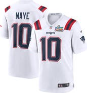 Nike Men's Nike Drake Maye White New England Patriots Super Bowl LX Patch Game Jersey