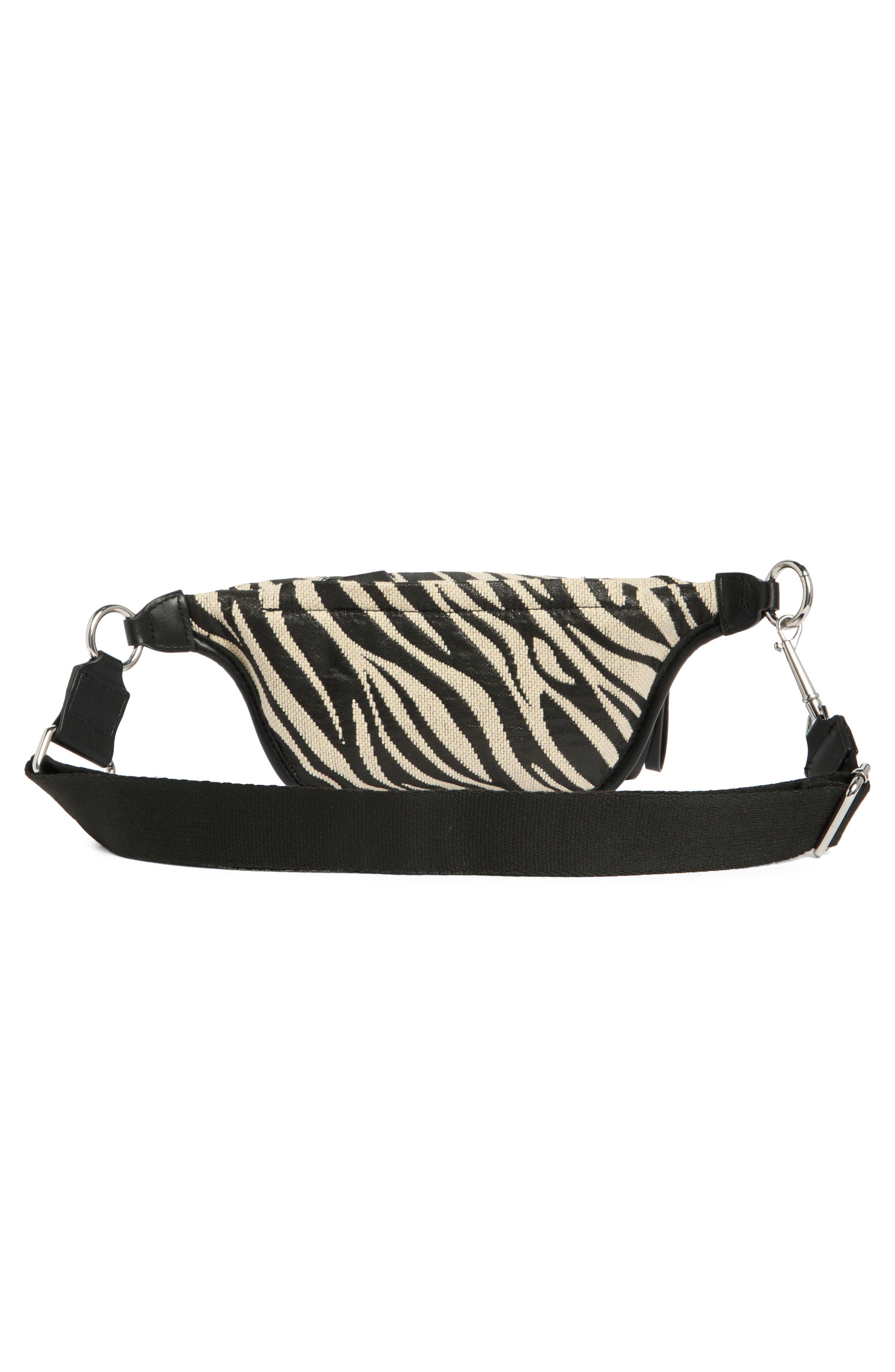 Fabric Belt Bag, Alternate, color, BLACK