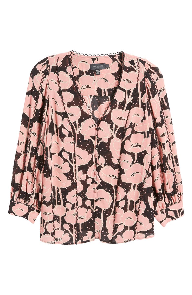 Ted Baker London Stephii V-Neck Blouse, Alternate, color, 