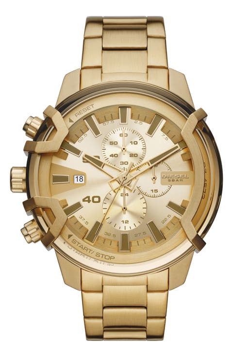 Griffed Chronograph Bracelet Watch, 48mm
