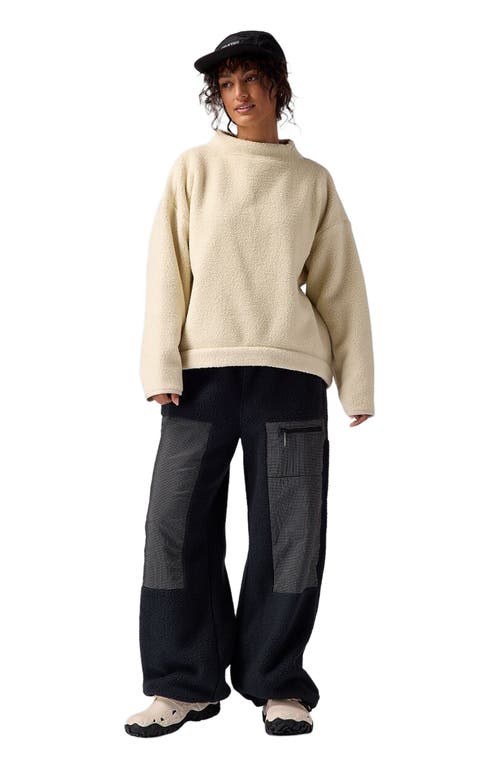 Backcountry Wander Pile-fleece Mock-neck Top In Neutral