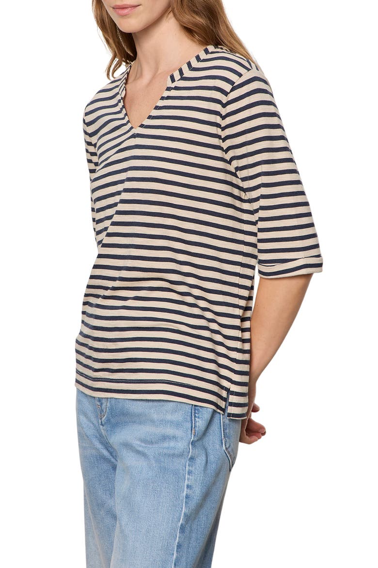 Dolce Notch T-Shirt, Alternate, color, NAVY BLUE/ DARK OPAL WHITE