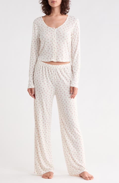 Pointelle Long Sleeve Pajamas