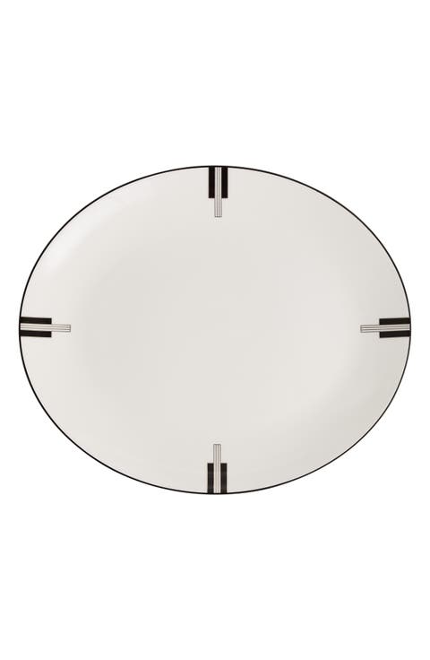 Vera Wang Luxe Graphite Oval Platter