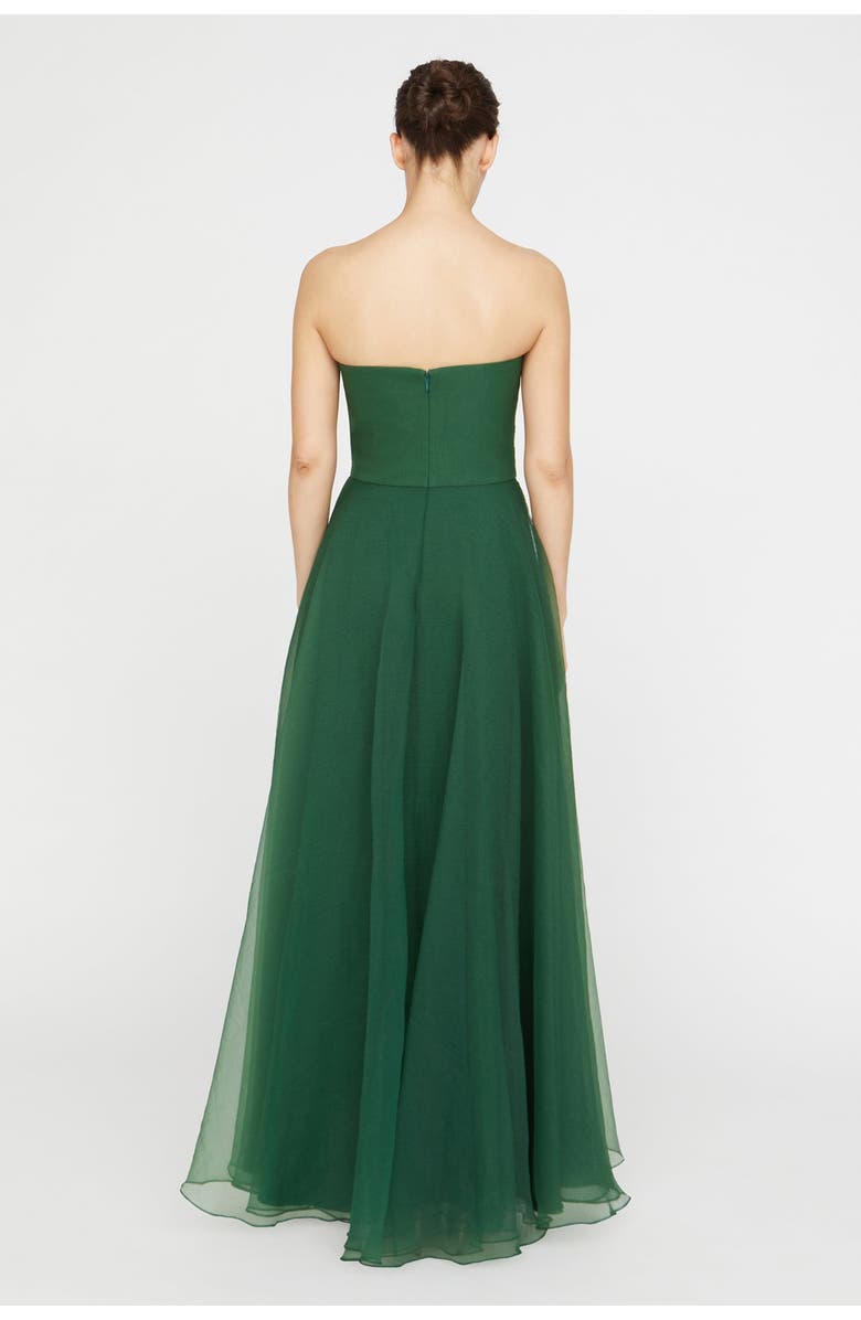 Theia Teresa Strapless Draped Gown, Alternate, color, Thorn