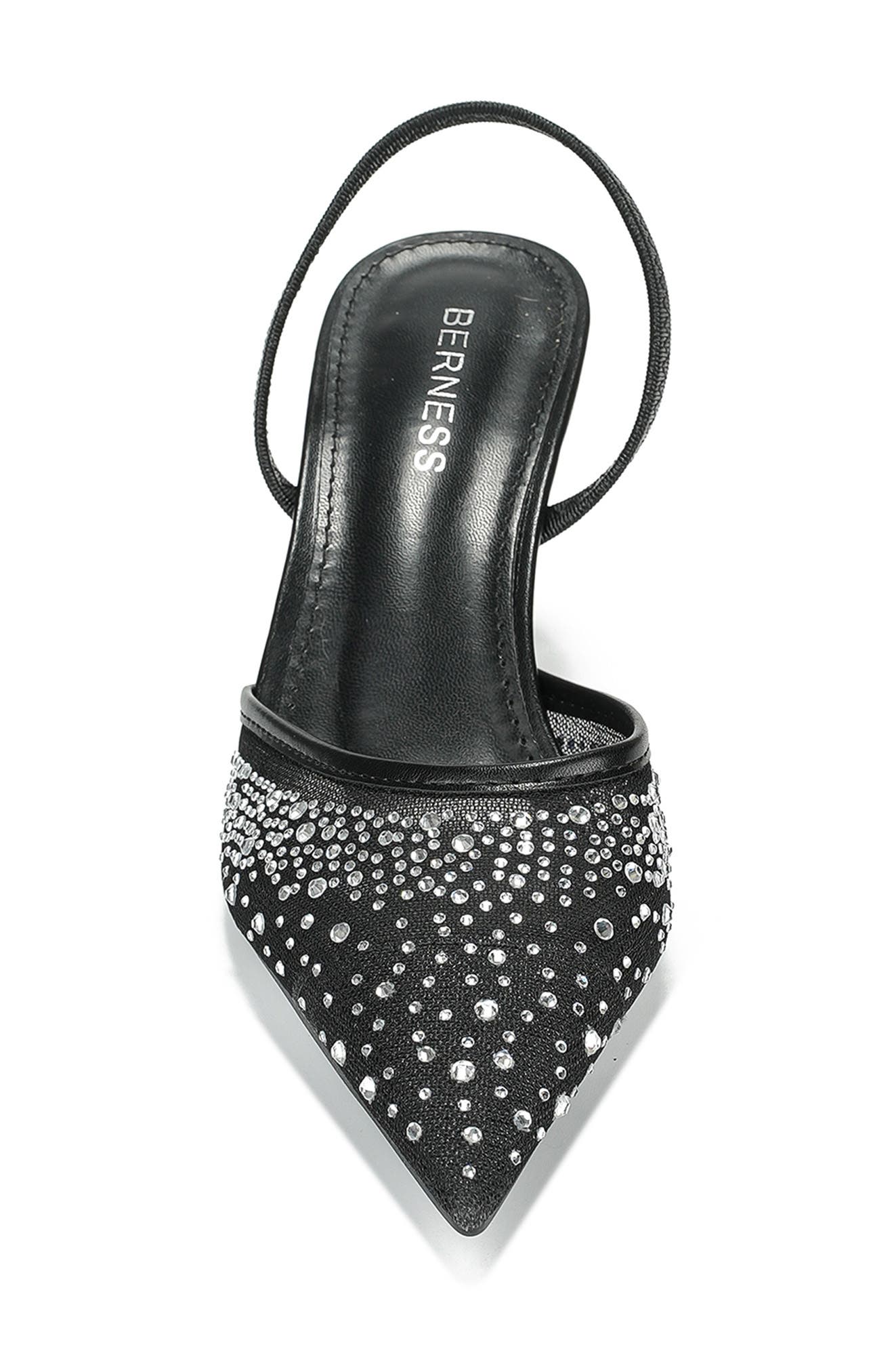 Cara Rhinestone Mesh Pump, Alternate, color, BLACK