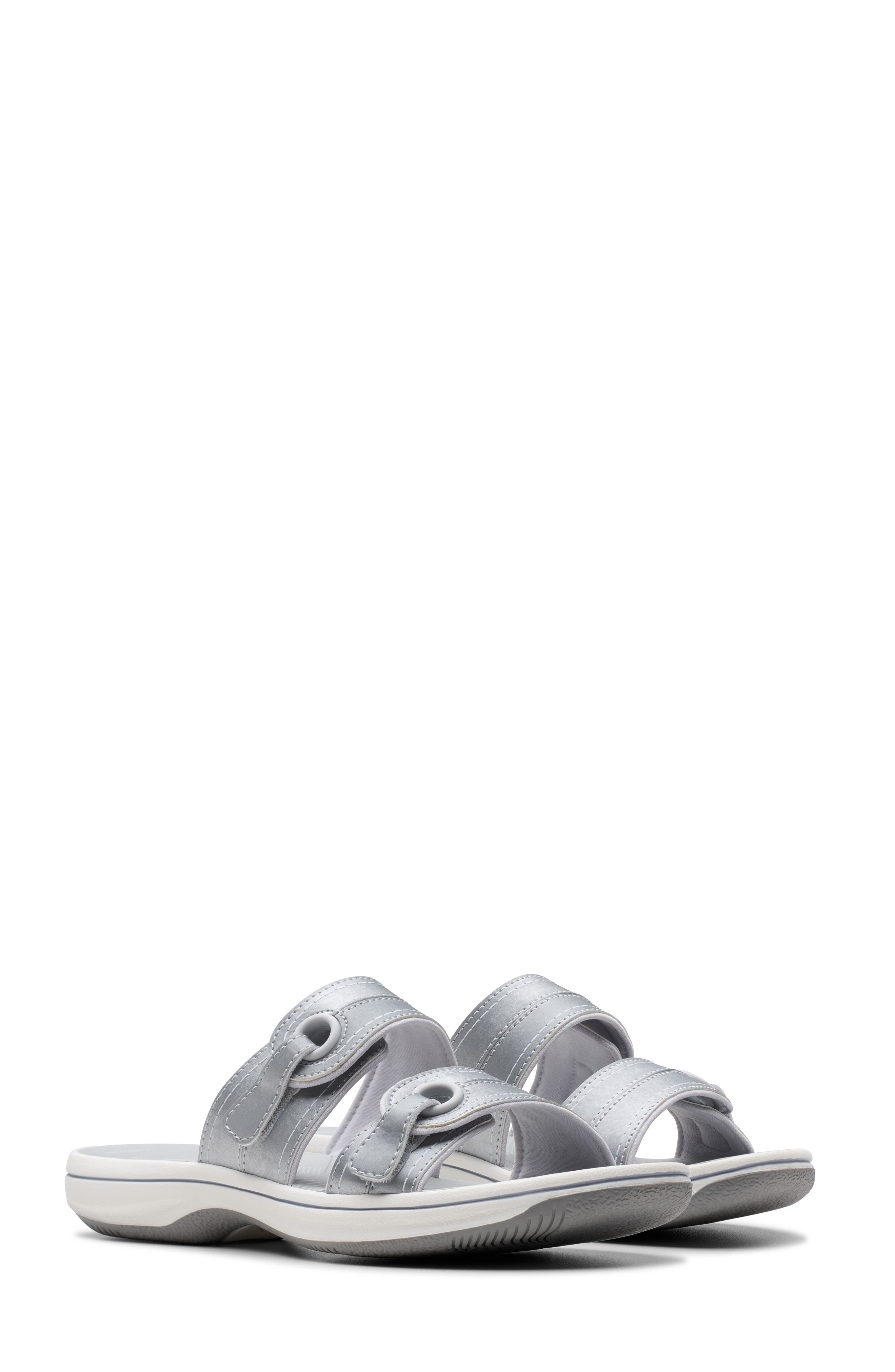 Clarks<sup>®</sup> Breeze Maye Platform Sandal, Alternate, color, Silver