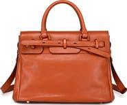 OLD TREND Wishbone Genuine Leather Structured Heritage Satchel