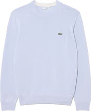 Lacoste Solid Cotton Jersey Crewneck Sweater