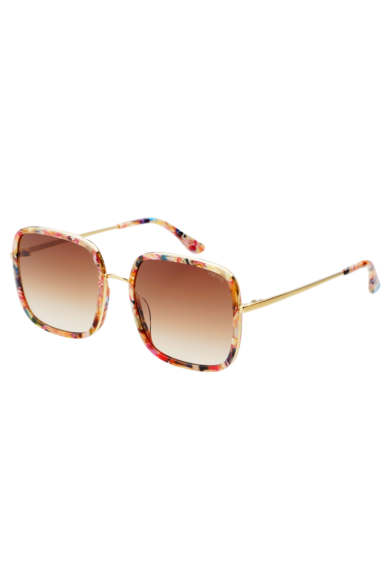 Cosmo Square Oversized Sunglasses, Alternate, color, Rose Tortoise