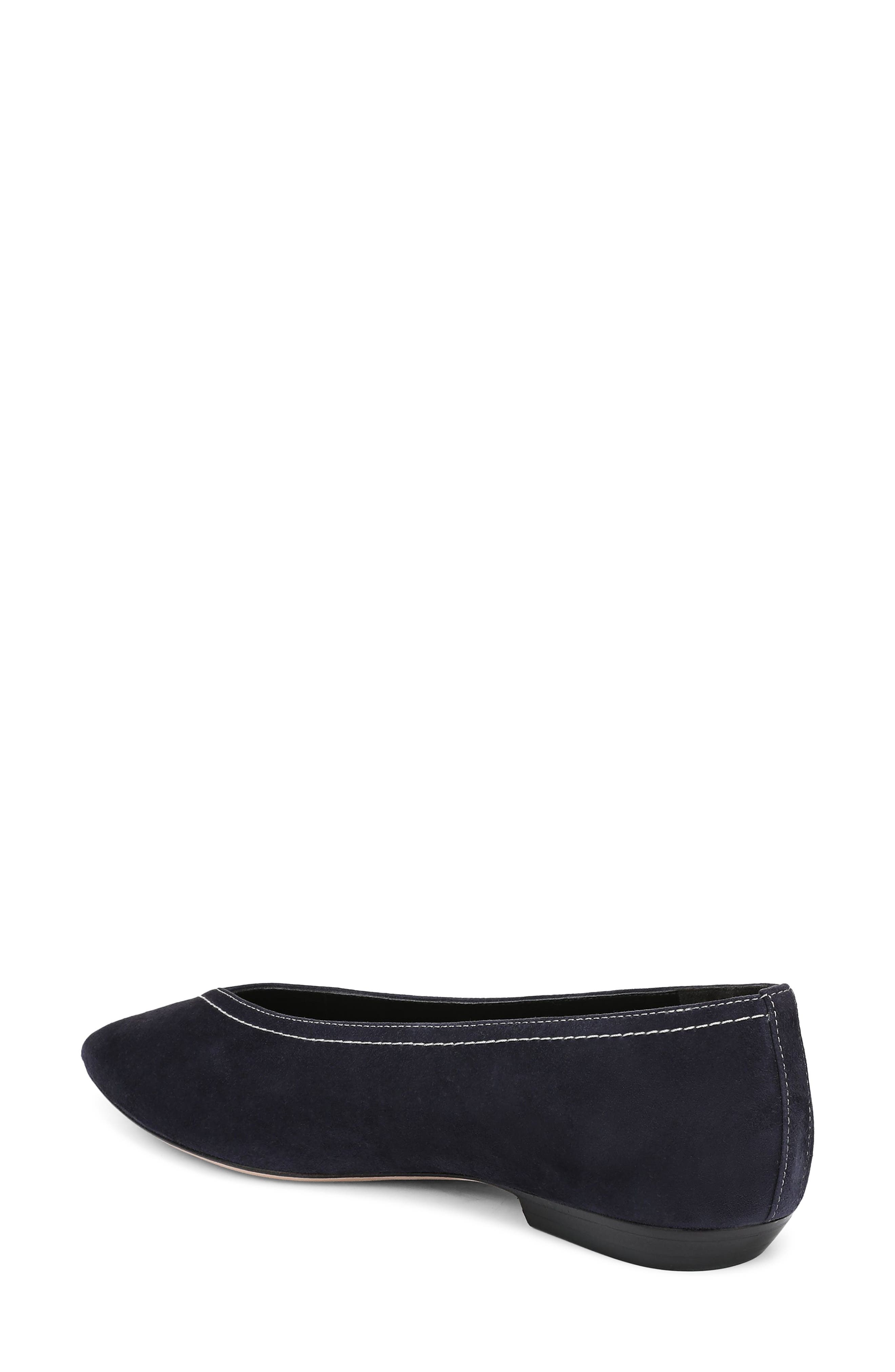 Bancroft Pointed Toe Flat, Alternate, color, NAVY