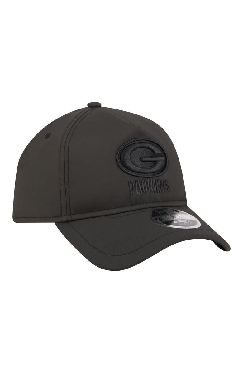 New Era Men's New Era  Black Green Bay Packers Apex 9FORTY Adjustable Hat, Alternate, color, Black