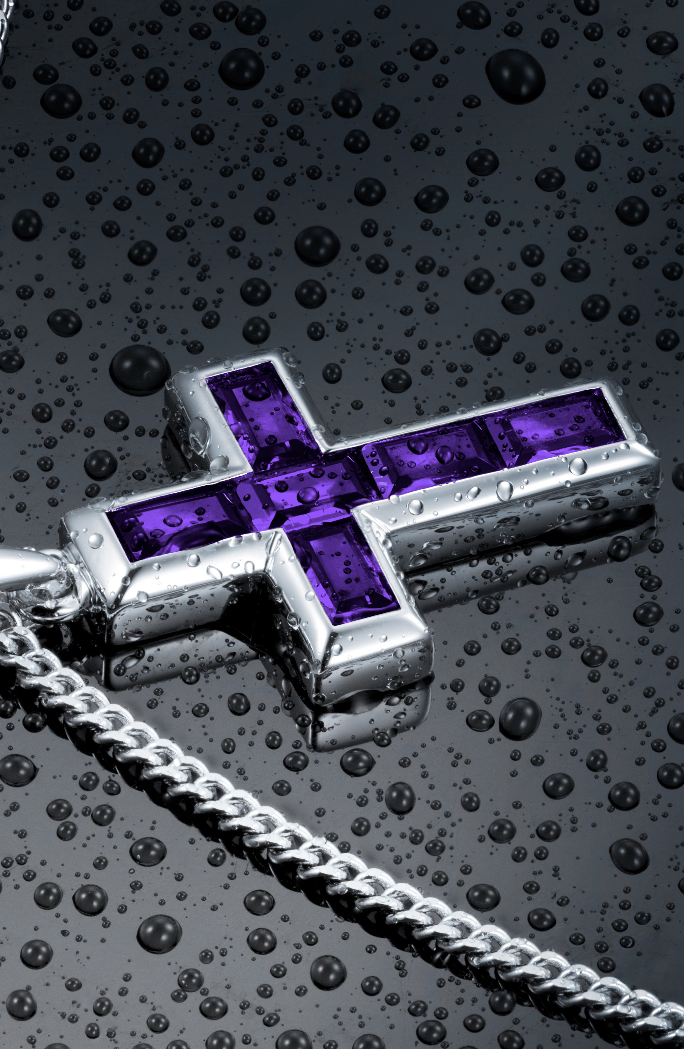 Vincero Cubic Zirconia Cross Pendant Necklace (Men) | Nordstrom