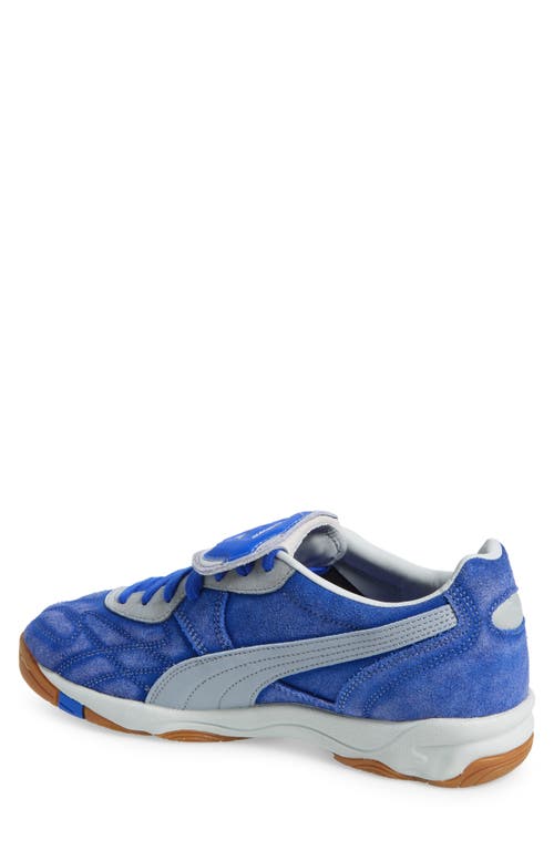 Puma X Kidsuper Studios King Indoor Soccer Cleat In Blue Crystal-gray Fog