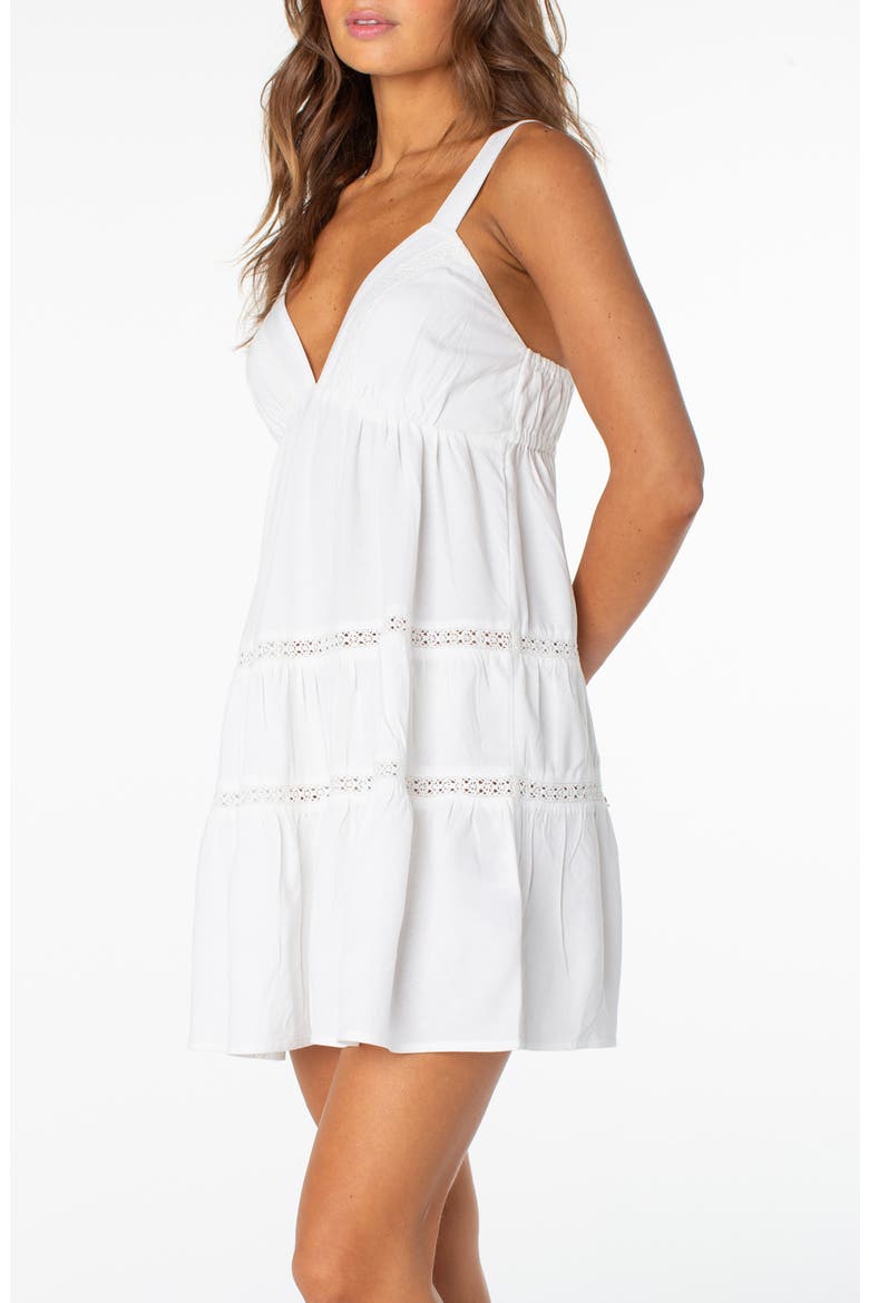 Layla Tiered Minidress, Alternate, color, SNOW WHITE