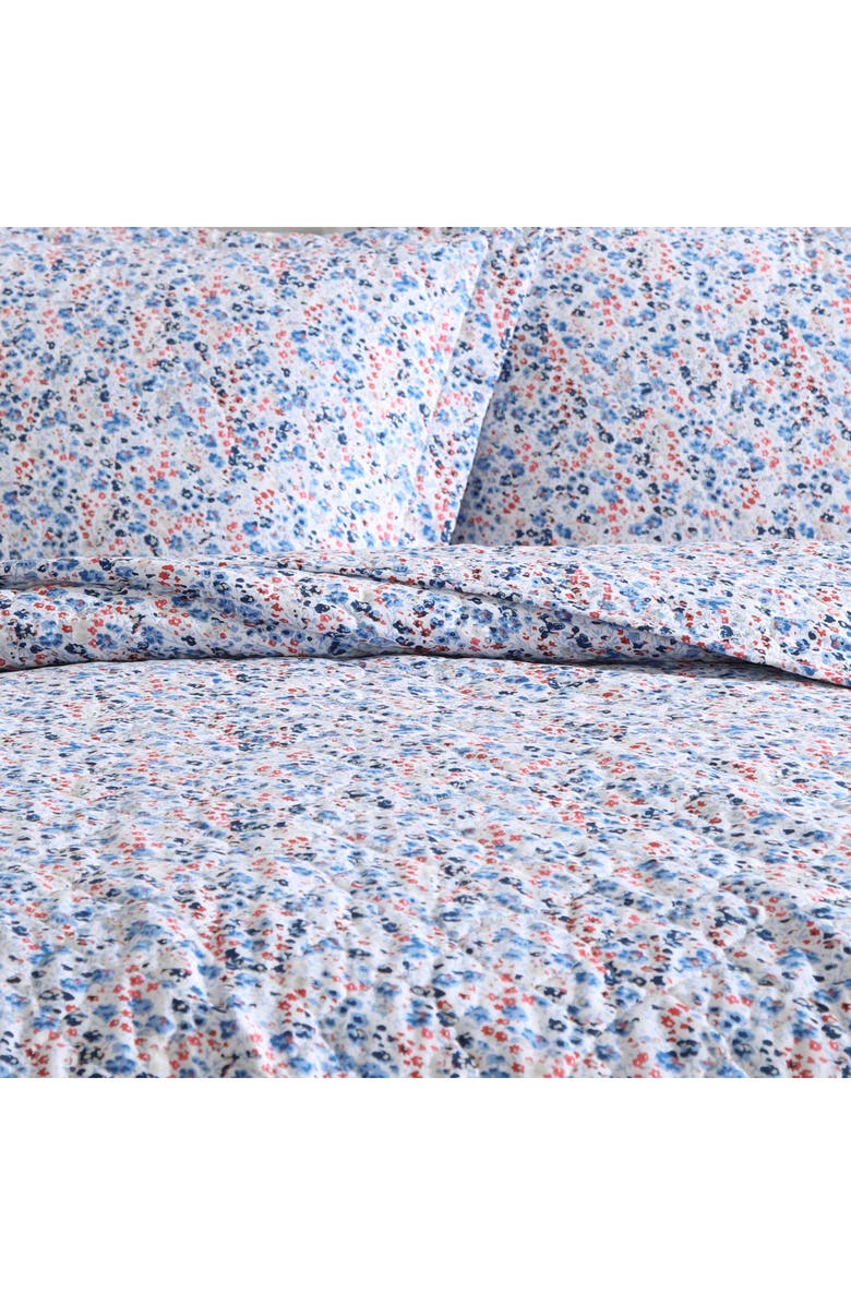 Laura Ashley Leona 3-Piece King Quilt & Sham Set, Alternate, color, Bright Red