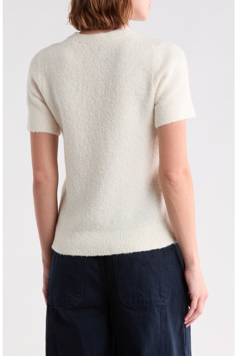 Boucle Crewneck Sweater, Alternate, color, OFF WHITE