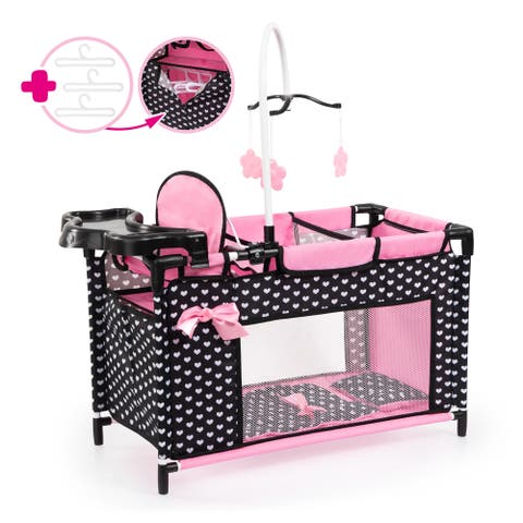 Multi Bed, Black, Pink, Hearts, Accessory Set for Dolls Up to 18 Inches