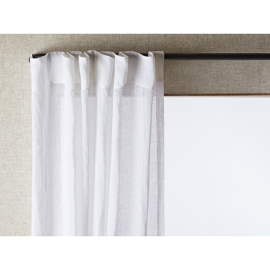 Parachute Sheer Linen Window Panel Curtain In White