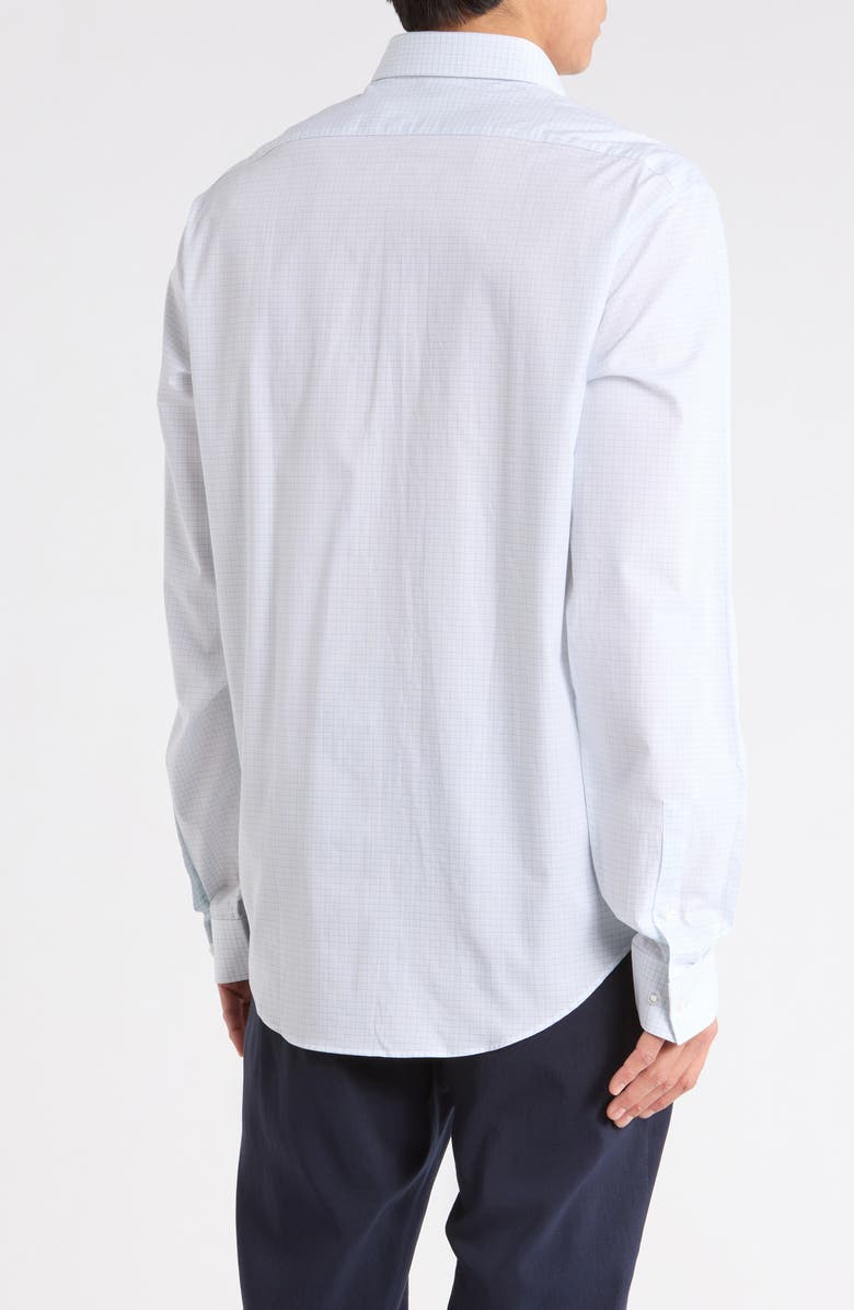 Calvin Klein Slim Fit Check Print Dress Shirt, Alternate, color, Green Multi