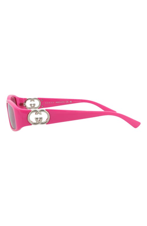 Gucci 54mm Rectangular Sunglasses In Red