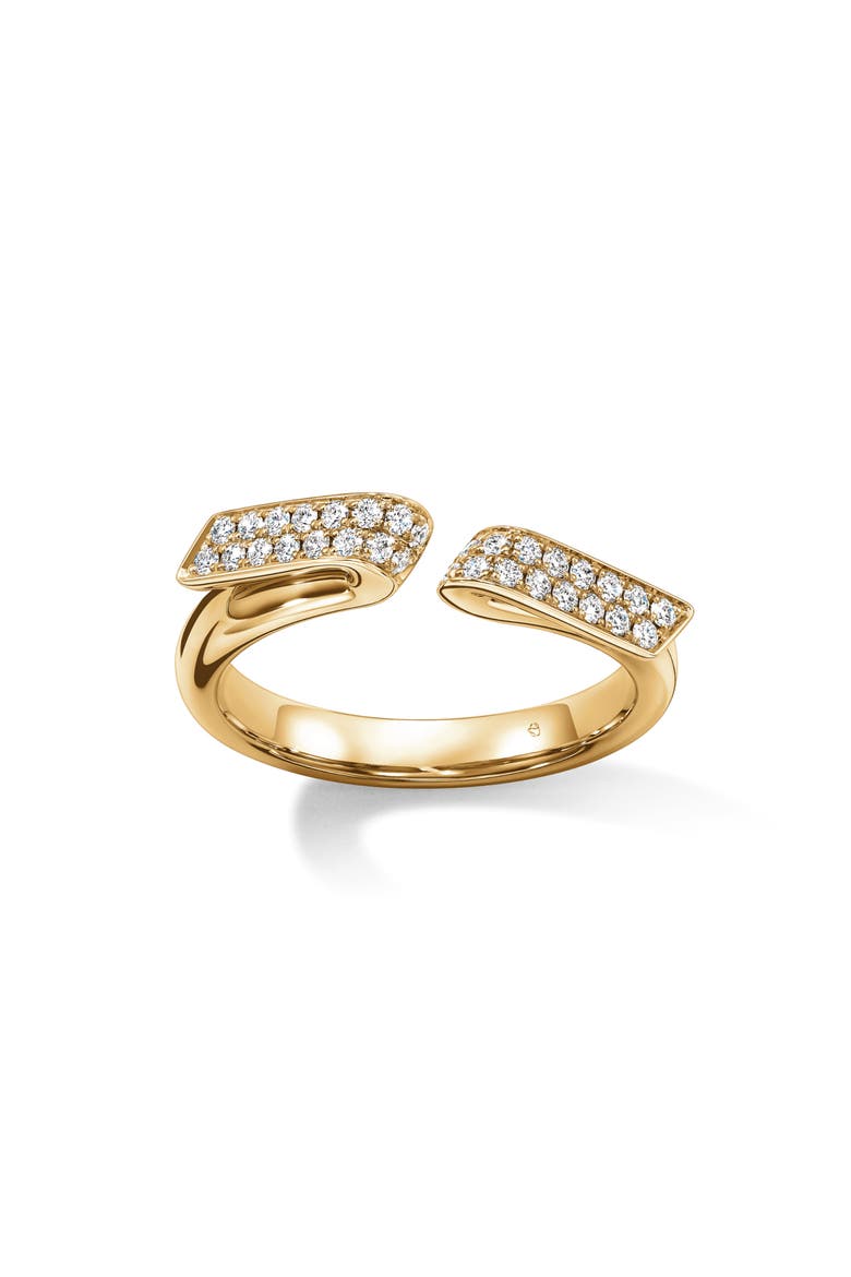 INSIDE/OUT 18K Gold Diamond Flip Open Ring, 0.15ct., Alternate, color, YELLOW GOLD