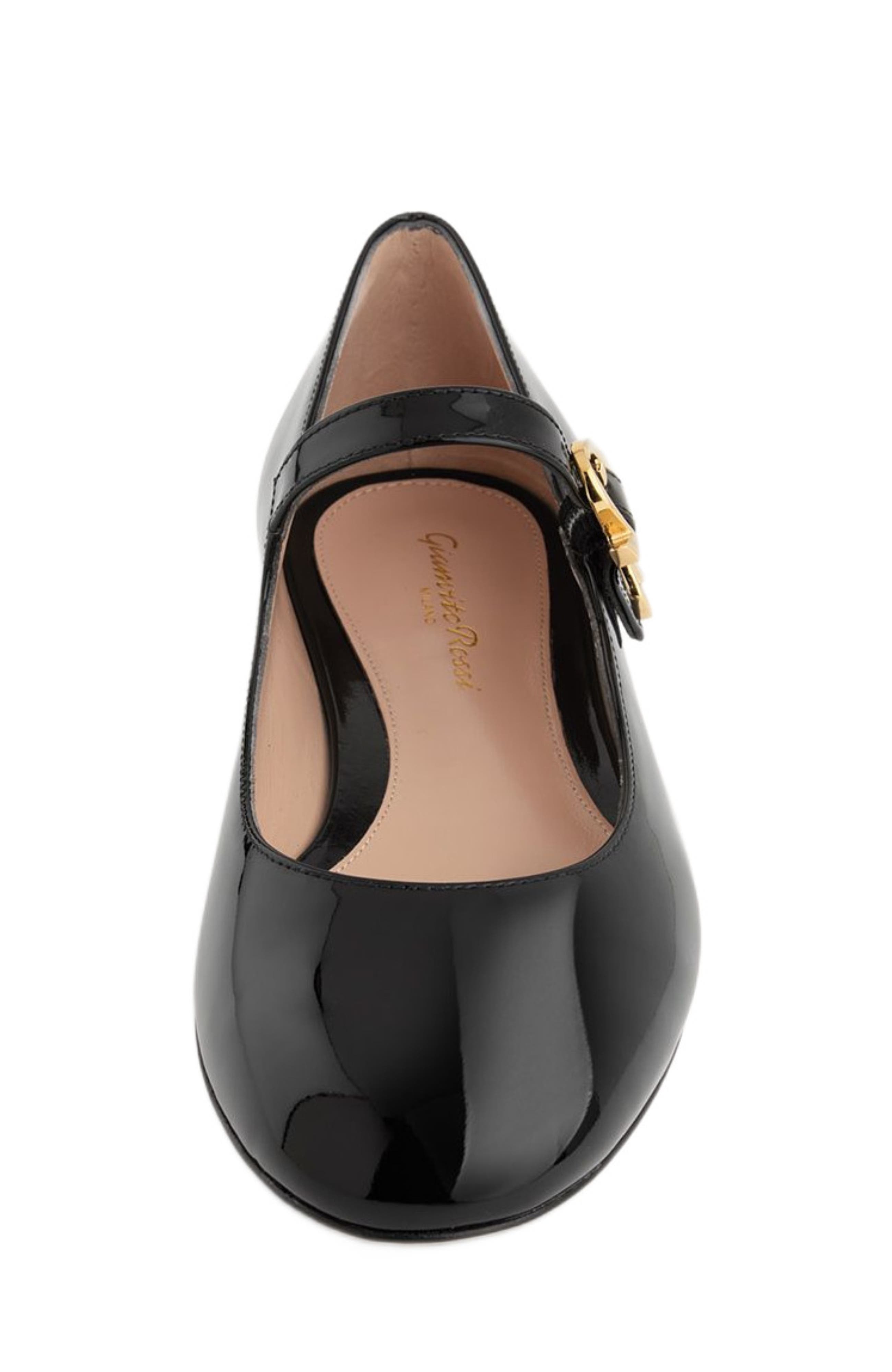 Gianvito Rossi Mary Ribbon 05 Ballerina, Alternate, color, Black