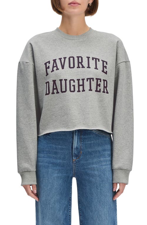 Favorite Daughter Cropped Collegiate Sweatshirt In Gray