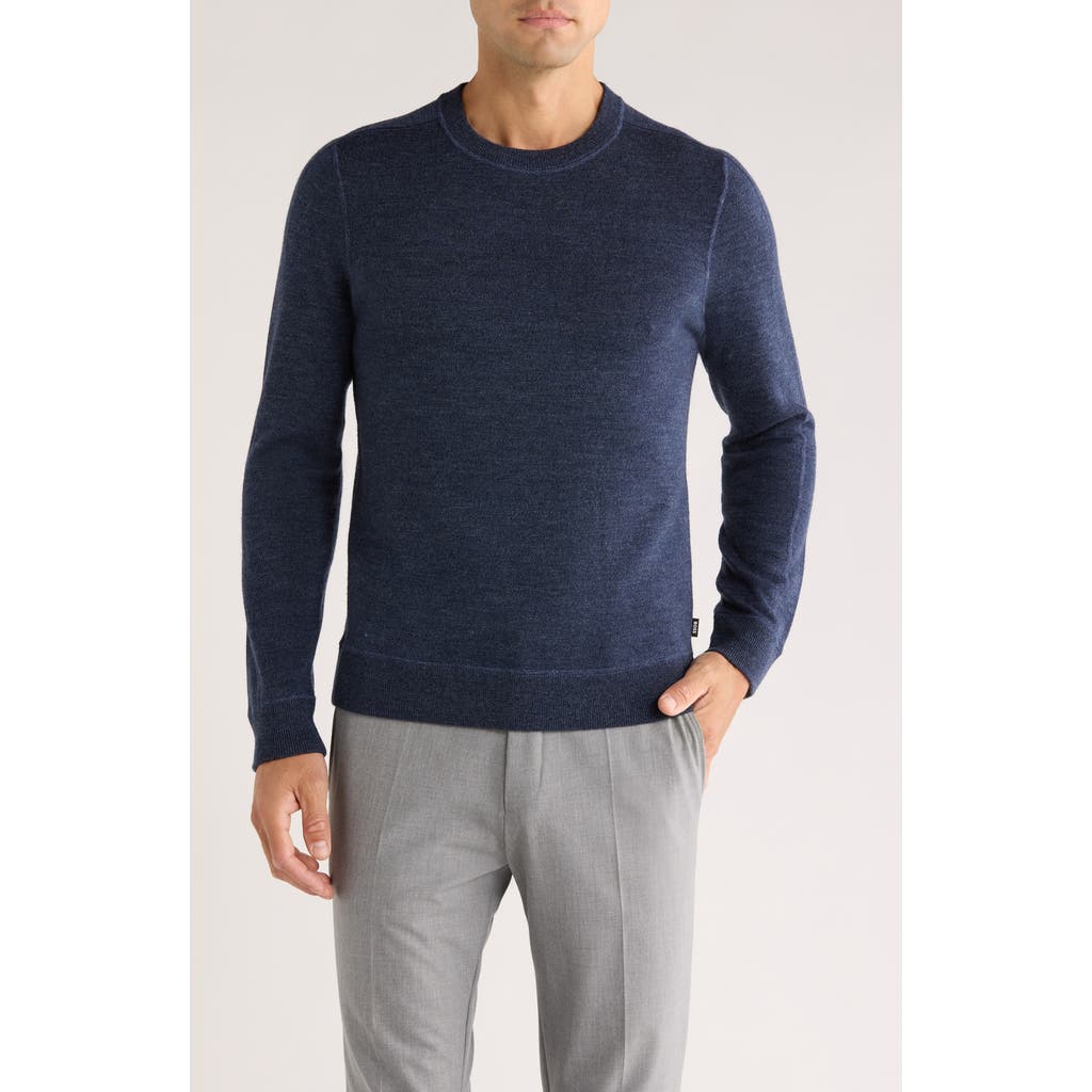 Hugo Boss Boss Onore Virgin Wool Sweater In Blue