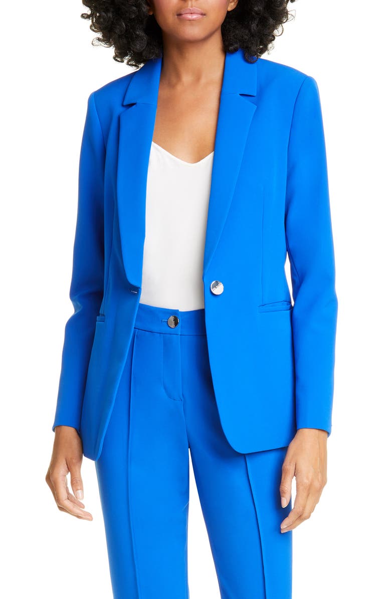 Ted Baker London Ariee Longline Single Breasted Blazer, Main, color, 