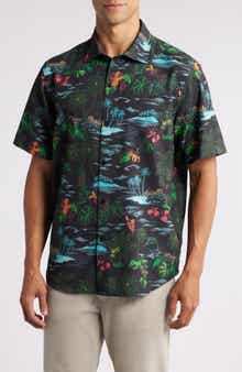 Bahama Coast Neon Shores IslandZone® Short Sleeve Performance Button-Up Shirt