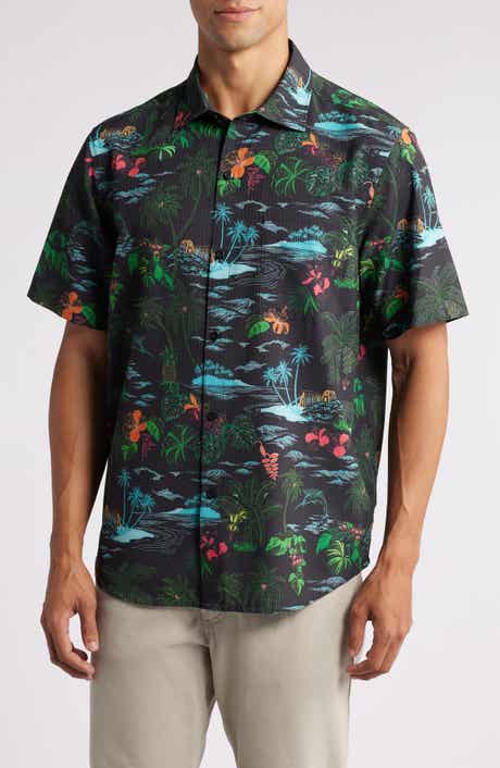 Bahama Coast Neon Shores IslandZone® Short Sleeve Performance Button-Up Shirt