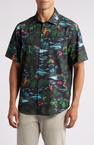 Tommy Bahama Bahama Coast Neon Shores IslandZone® Short Sleeve Performance Button-Up Shirt