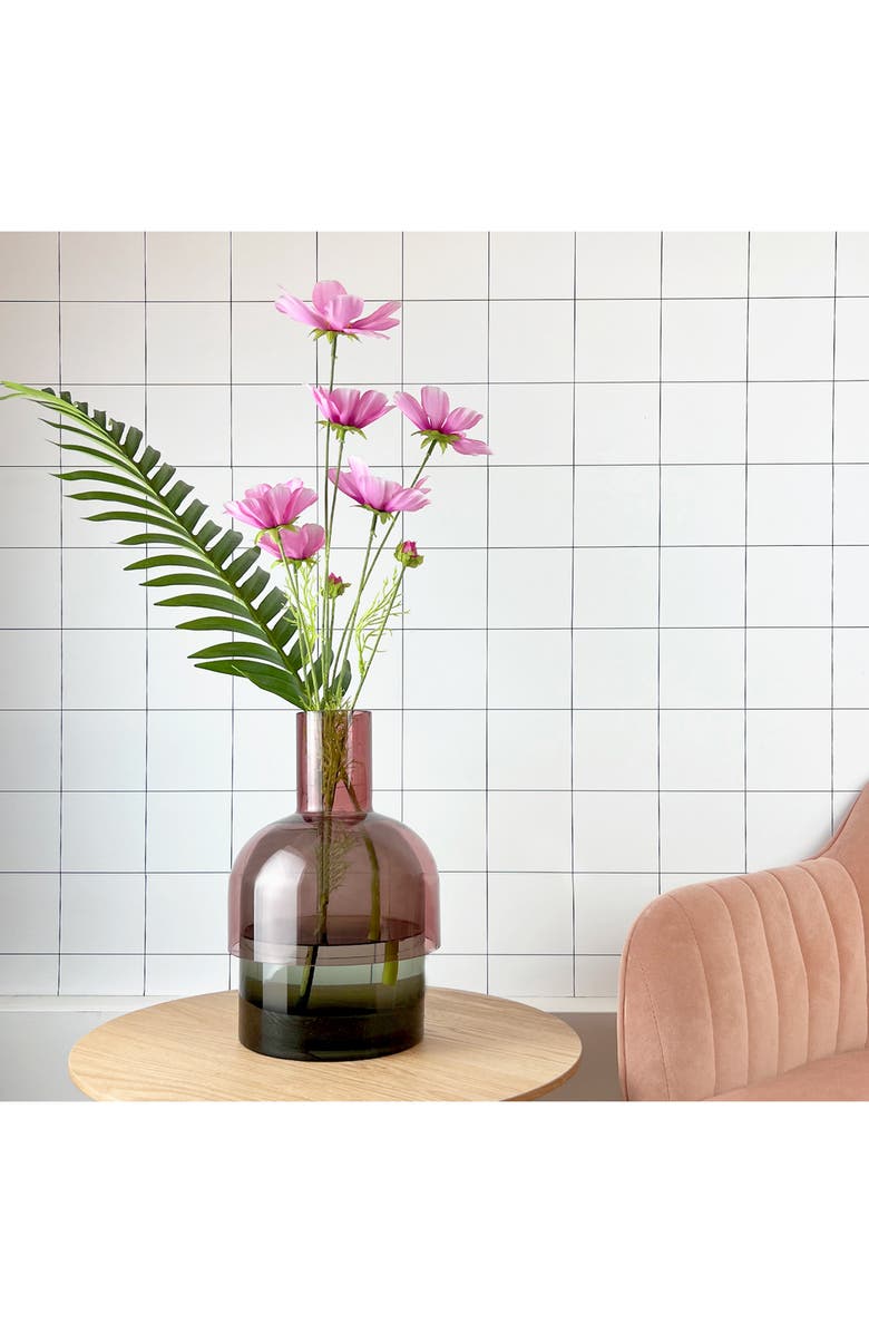 CLOUDNOLA Flip Top Glass Vase, Alternate, color, Grey/ Pink