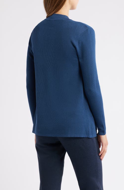 Anne Klein Malibu Open Front Cardigan In Blue