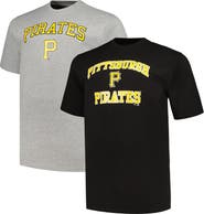 PROFILE Men's Profile Black/Heather Gray Pittsburgh Pirates Big & Tall T-Shirt Combo Pack