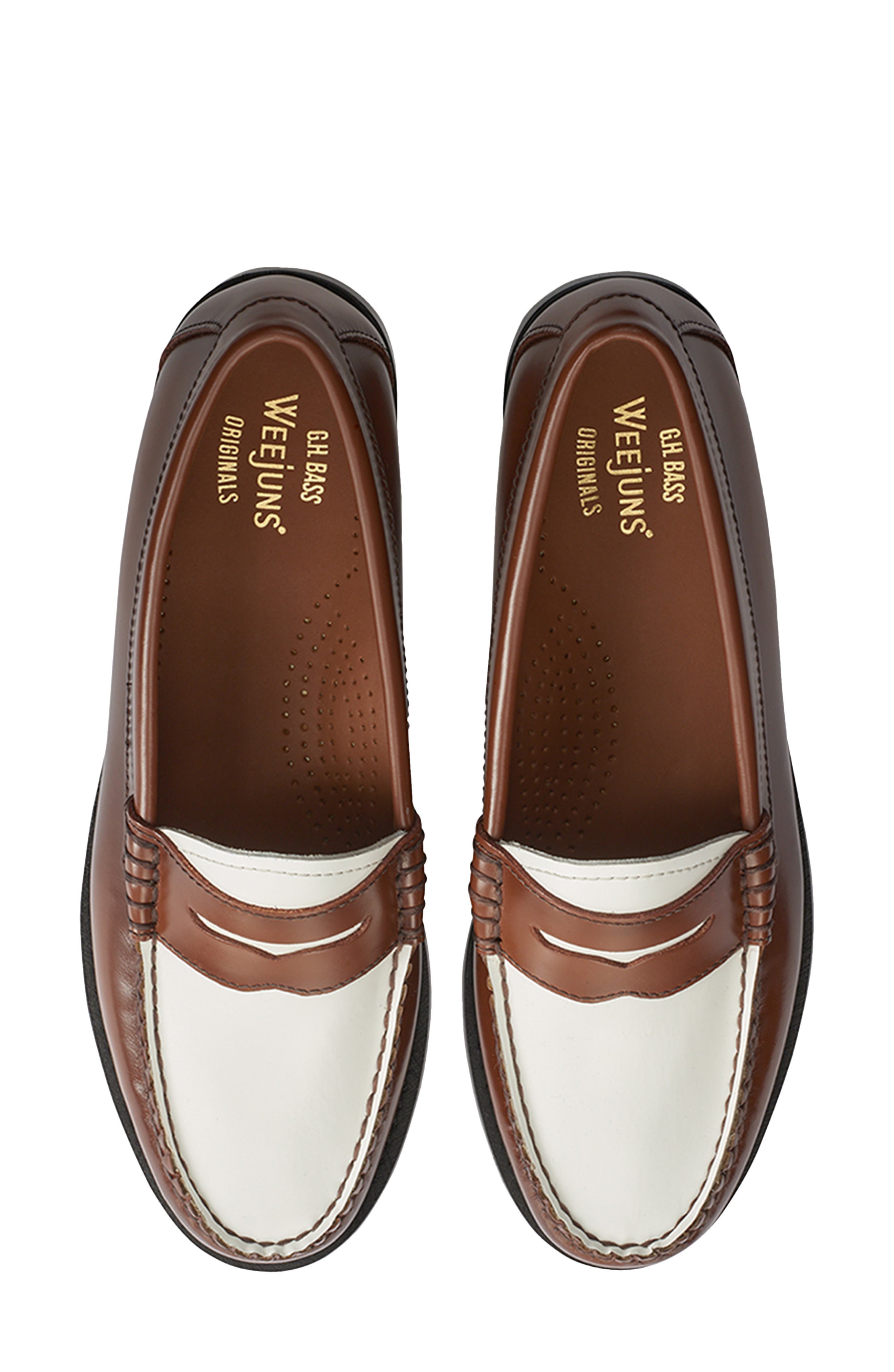 G.H.BASS Whitney Leather Loafer, Alternate, color, Tan/ White