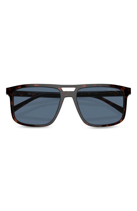 58mm Rectangular Sunglasses