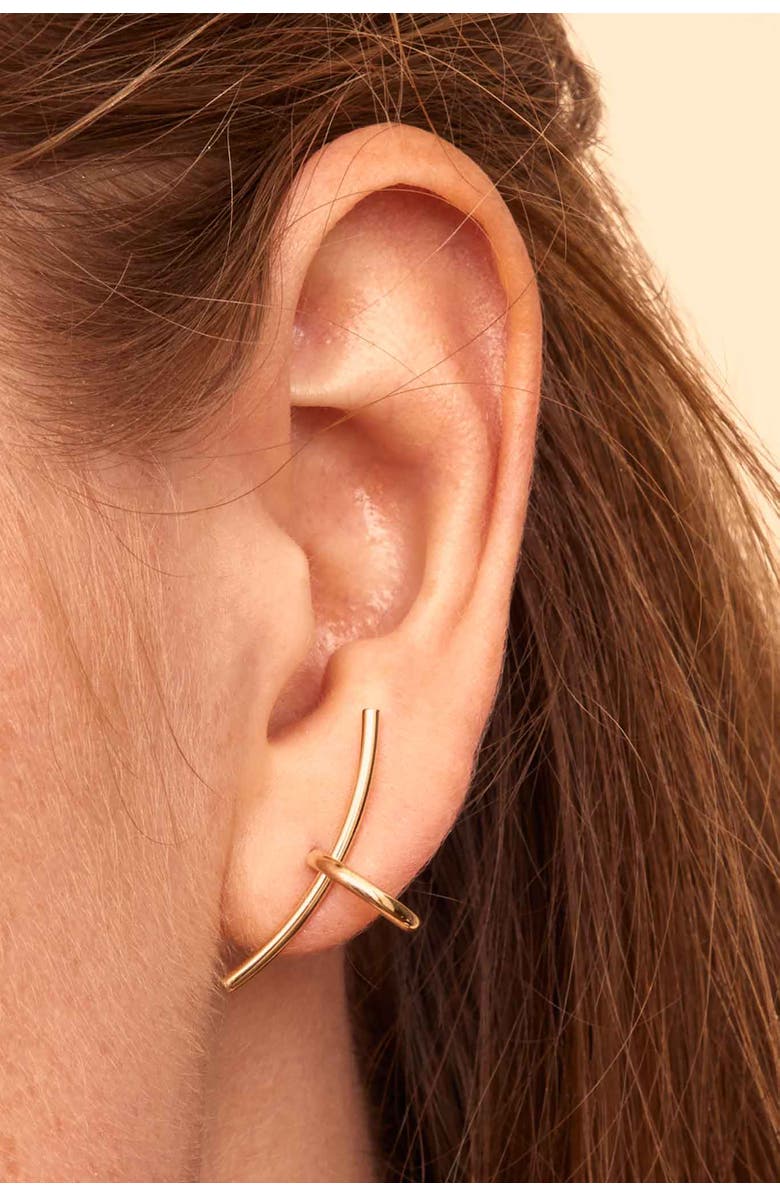 Oradina 14K Yellow Gold Climb High Studs, Alternate, color, Yellow Gold