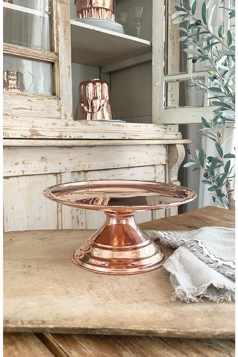 Vintage Inspired Copper Cakestand, Alternate, color, Copper