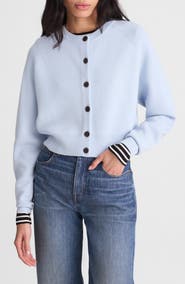 Madewell Raglan Sleeve Crop Merino Wool Cardigan