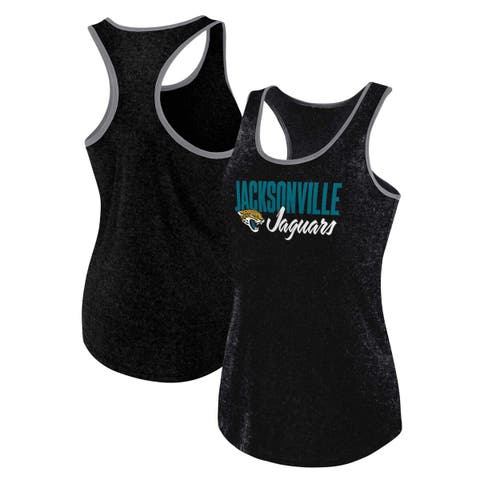 Women's Fanatics Branded Heather Black Jacksonville Jaguars Plus Size Fuel Tank Top