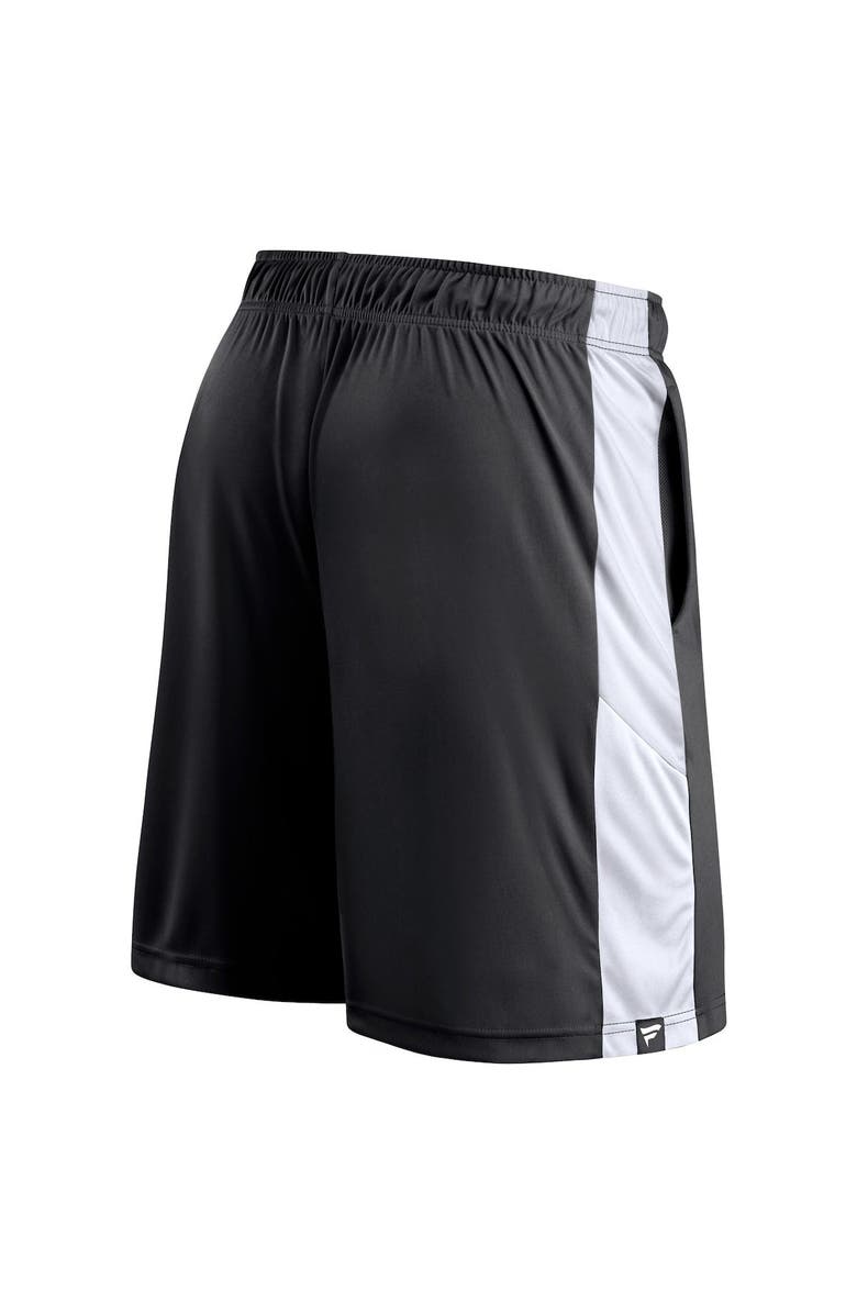 FANATICS Men's Fanatics Black Brooklyn Nets Champion Rush Colorblock Performance Shorts, Alternate, color,