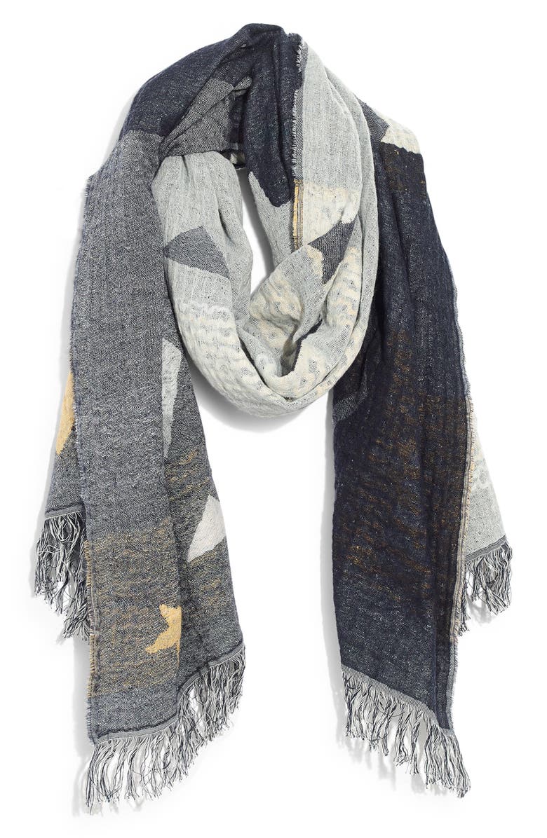 Madewell Geo Star Jacquard Scarf, Alternate, color, 
